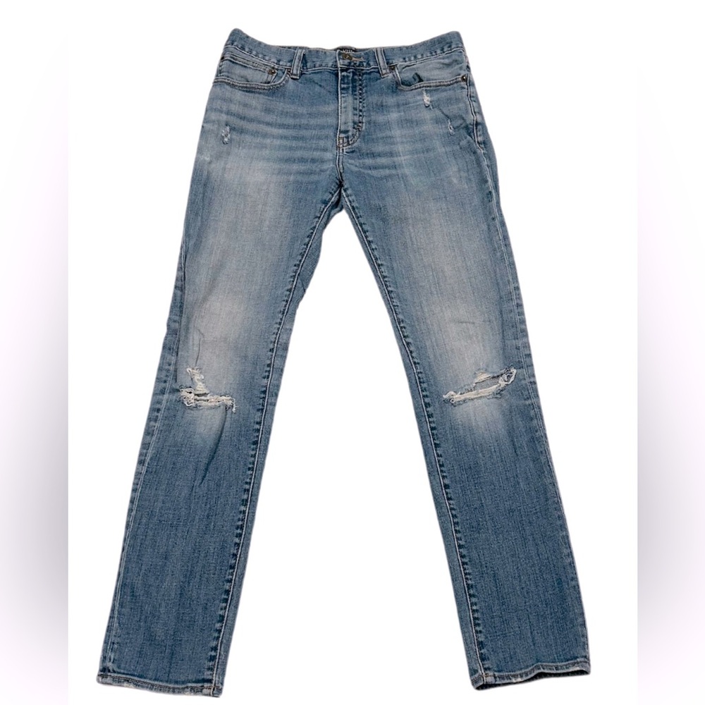J. Crew Men’s Mercantile Flex Slim Straight Jeans | Light Blue Wash | W30 x L32